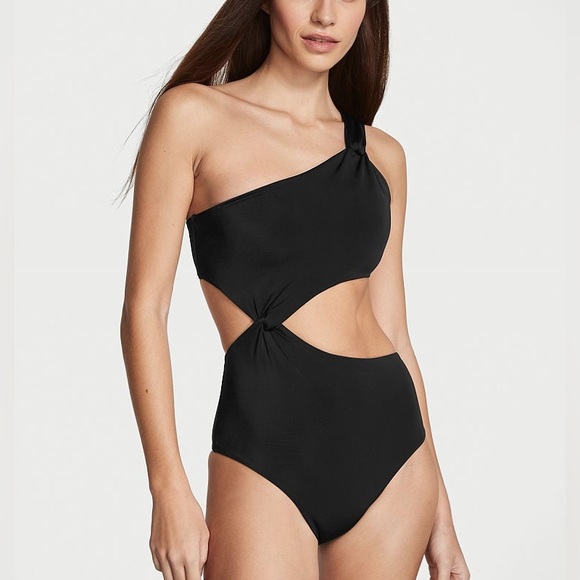 Victoria's Secret Other - Victoria’s Secret Black Twist Monikini Cutout One Piece XL